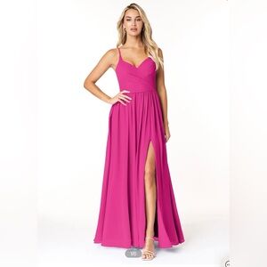 Azazie Dominic Fuchsia Bridesmaid Dress